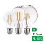 Bombilla LED de filamento de clase A A60/ST64/G95/G125 Bombilla LED de filamento de clase A A60/ST64/G95/G125