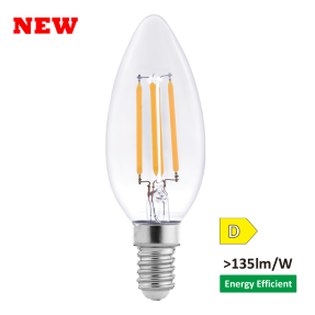 Bombilla LED de filamento de clase D C35/G45/P45