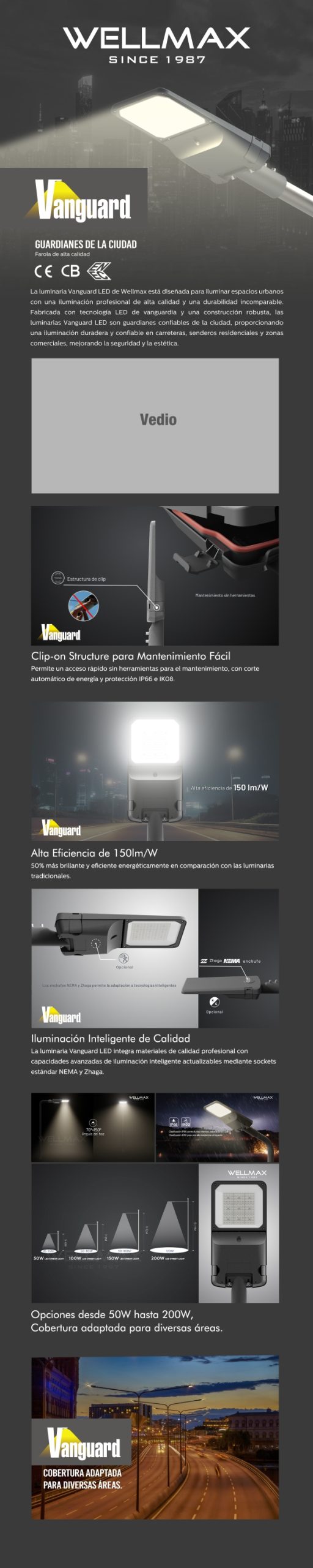 Luminaria Vanguard LED