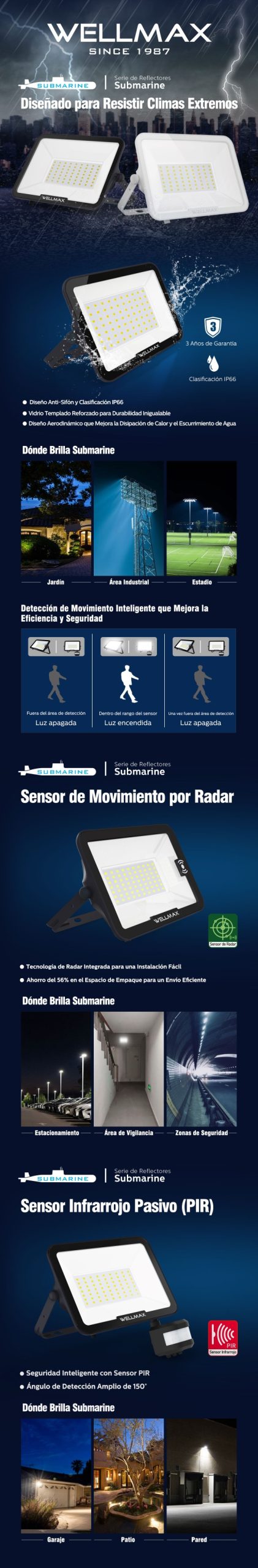 Serie de Reflectores Submarine