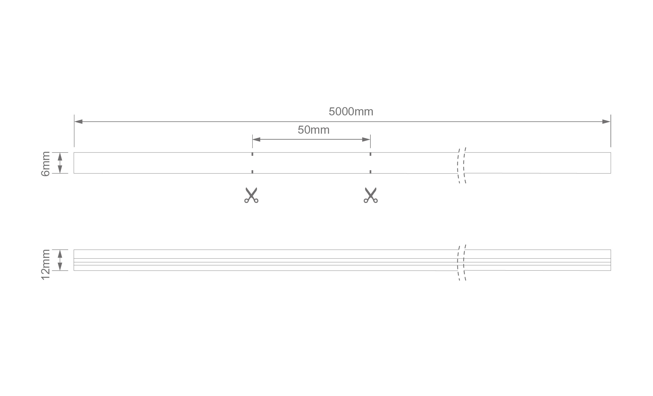 Tira Neón Arc-24V Dimensión