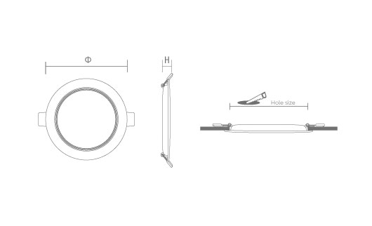 Serie de Downlights Ultrafinos DISC