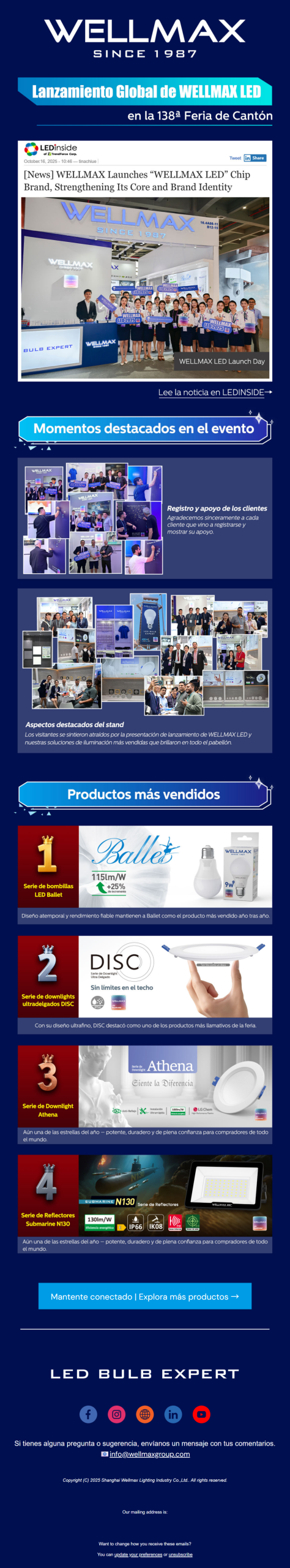 WELLMAX LED Brilla en la Feria de Cantón